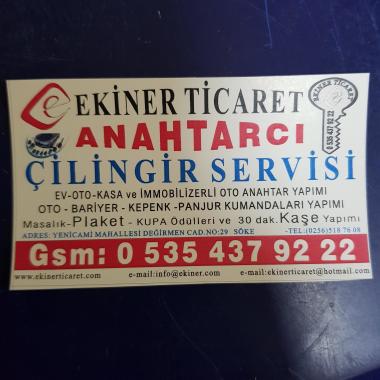 EKİNER TİC.ANAHTARİMMOBİLİZER,ÇİLİNGİR,KAŞE,SÖKE