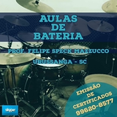 Aulas de Bateria - Prof. Felipe Speck Mazzucco