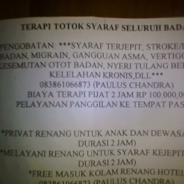 Chandra Ahli Pijat Surabaya Ahli Akupunktur Surabaya ahli totok saraf