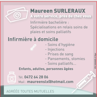 Maureen Surleraux~ infirmière à domicile