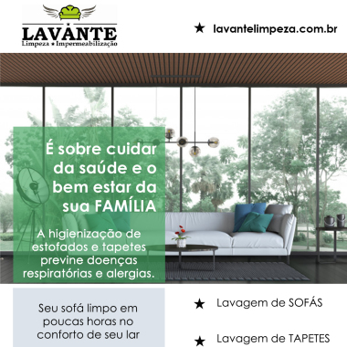 LAVANTE LAVANDERIA DE SOFÁS E TAPETES