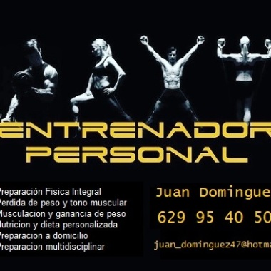 Juan Dominguez personal trainer y dietetica