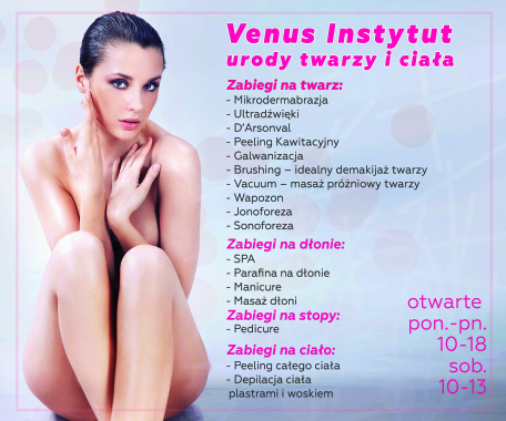 VENUS-INSTYTUT URODY TWARZY I CIALA , Magdalena Kusiak - kosmetolog.