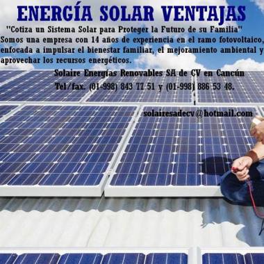 SOLAIRE ENERGIAS RENOVABLES SA DE CV