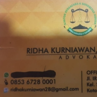 RIDHA KURNIAWAN, S.H., M.H. & Partners