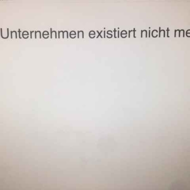 Das Unternehmen existiert nicht mehr