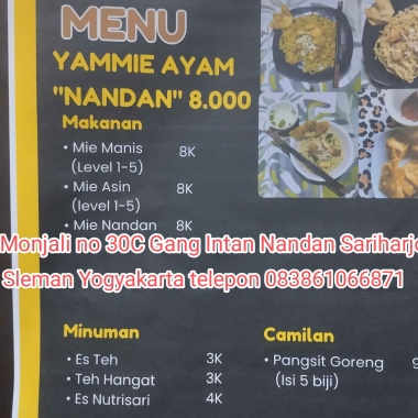Google Mie Ayam Nandan Sleman Yogya GOOGLE YAMMIE AYAM NANDAN 8.000 JALAN MONJALI 30C GANG INTAN NANDAN NGAGLIK SLEMAN YOGYA google mie ayam nandan 8.000 jl monjali no 30c gang intan