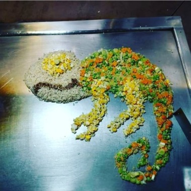 Arapaima teppanyaki show
