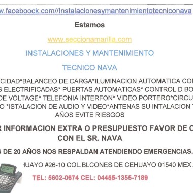 INSTALACIONES Y MANTENIMIENTO TECNICO NAVA