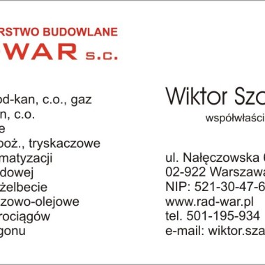 Przedsiębiorstwo Budowlane RAD- WAR'' s.c.