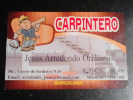 CARPINTERO.    Jesús Arredondo Orellana