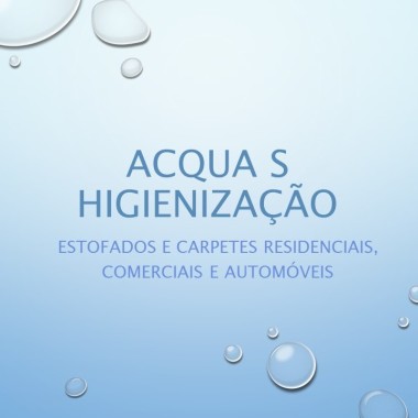 Acqua S Higienização ( Carros, sofás, tapetes, etc)