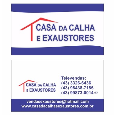 Casa da calha e exaustores