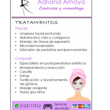Adriana amaya esteticista y cosmetologa