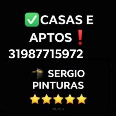 Sergio pinturas casas e aptos.