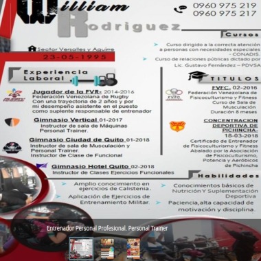 William Rodriguez Personal Trainner - Entrenador