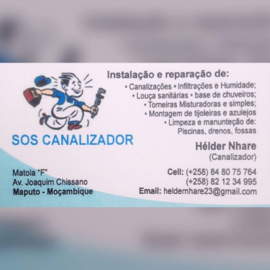 SOS Canalizador, Desentupimento e Limpeza de Fossas e Drenos