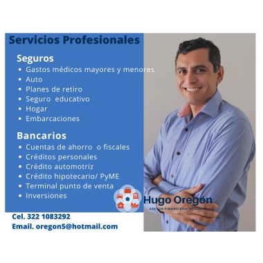Hugo Oregon asesor financiero/Seguros