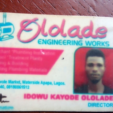 Ololade plumbing engineer