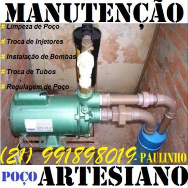 Perfuração,manutenção e limpeza de poços artesianos apenas para o rio de janeiro
