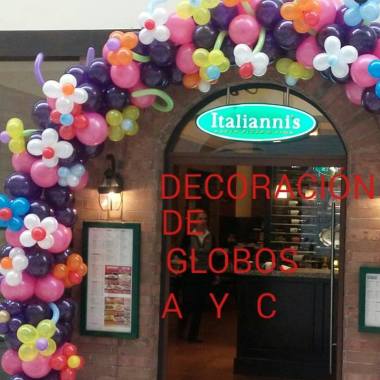 Decoración de globos a y c