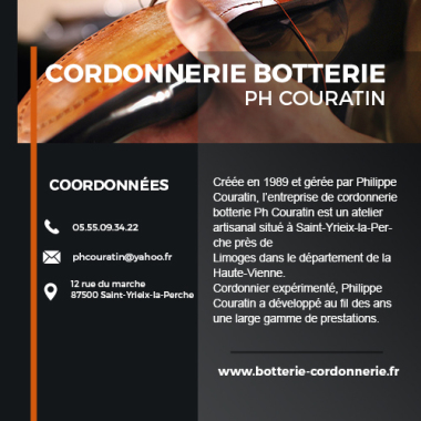 Cordonnerie botterie Ph Couratin