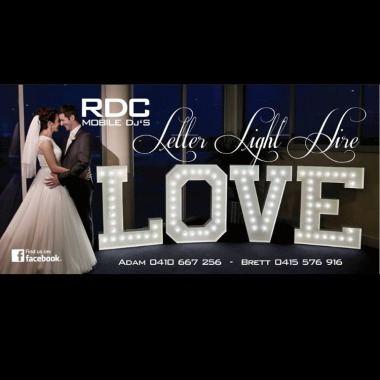 RDC Mobile dj and letter light hire