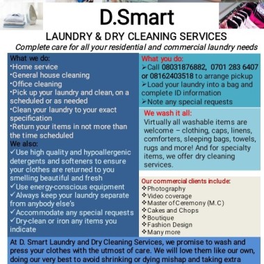 D.Smart Laundry and Dry Cleaning Services