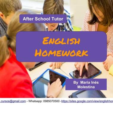 After School: English Homework (Clases de Inglés)