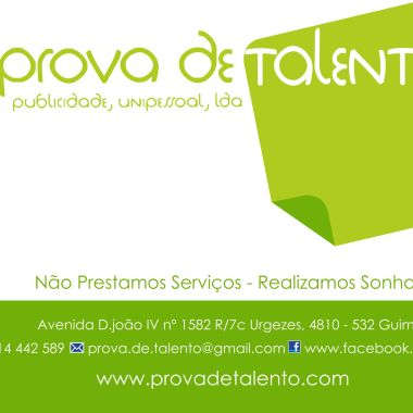 Prova De Talento - Publicidade, Unipessoal, Lda.