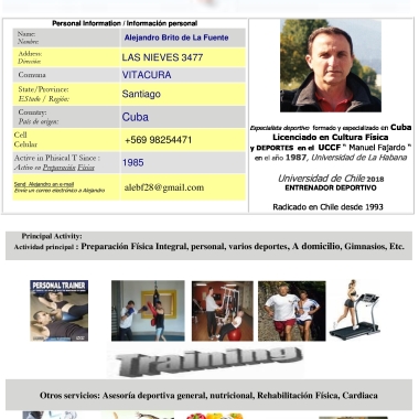 Asesor Técnico Deportivo (Personal -Instituciones)