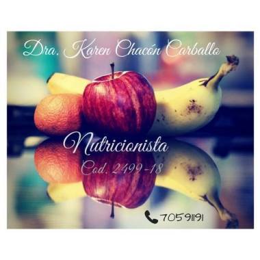 Dra. Karen Chacón Carballo, Nutricionista