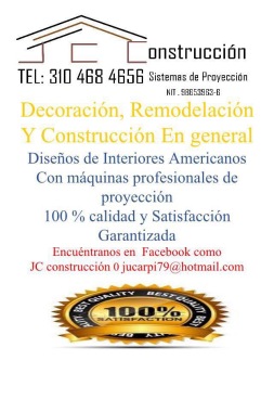 JC construccion , sistemas de pyoyeccion