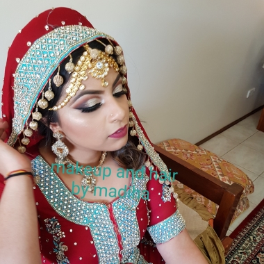 Glam makeup and hairstylist