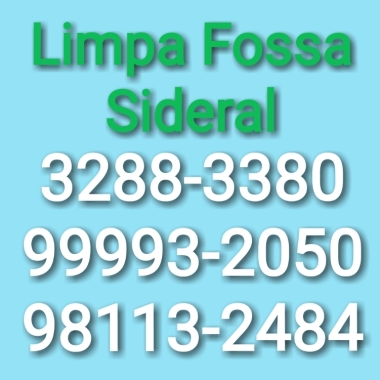 DESENTUPIDORA E LIMPA FOSSA SIDERAL