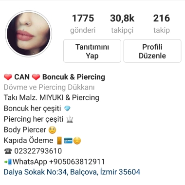 CAN Boncuk Piercing
