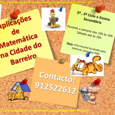 Explicações de Matemática na Cidade do Barreiro