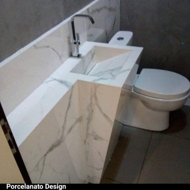 Excelência acabamento.. Cubas de porcelanato