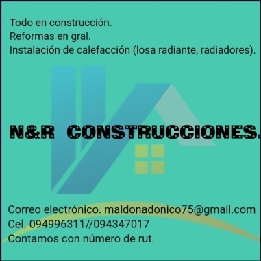 N&R construcción/ losa radiante y radiadores.