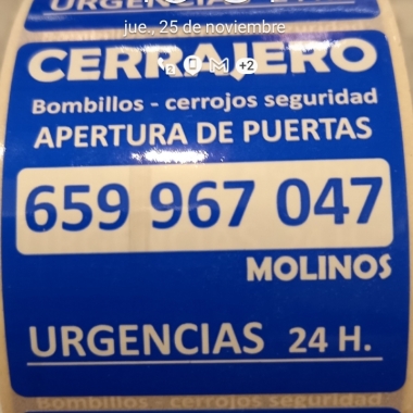 Cerrajero 24h Molinos