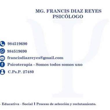 Psicológo Francis Díaz  Reyes
