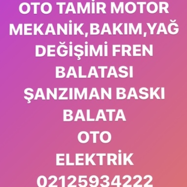 Oğullarım Lastik motor mekanik  elektrik