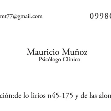 Psicólogo Clínico Mauricio Muñoz