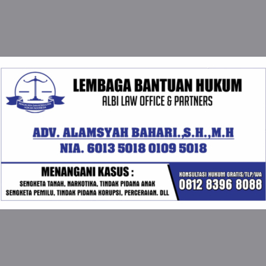 Albi Law Office ﹠ Partners Alamsyah Bahari, SH.,MH