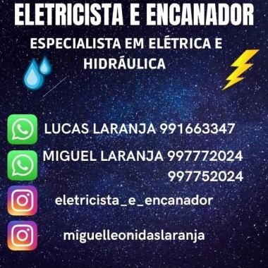 ELETRICISTA E ENCANADOR(Lucas Laranja)